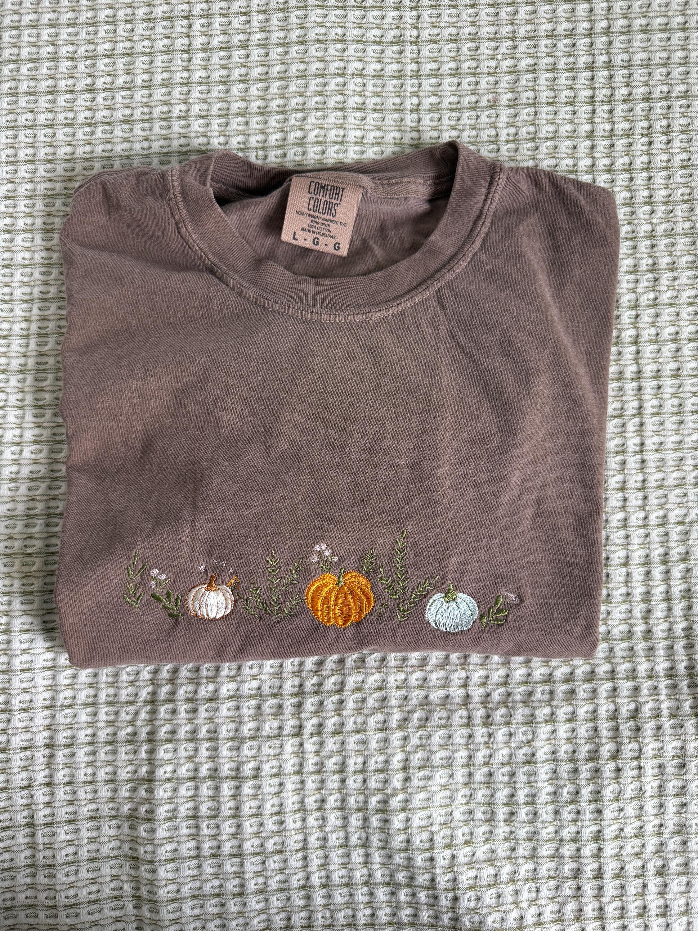 Whimsical pumpkin patch comfort colors 1717 fall tshirt - soft cozy tshirt