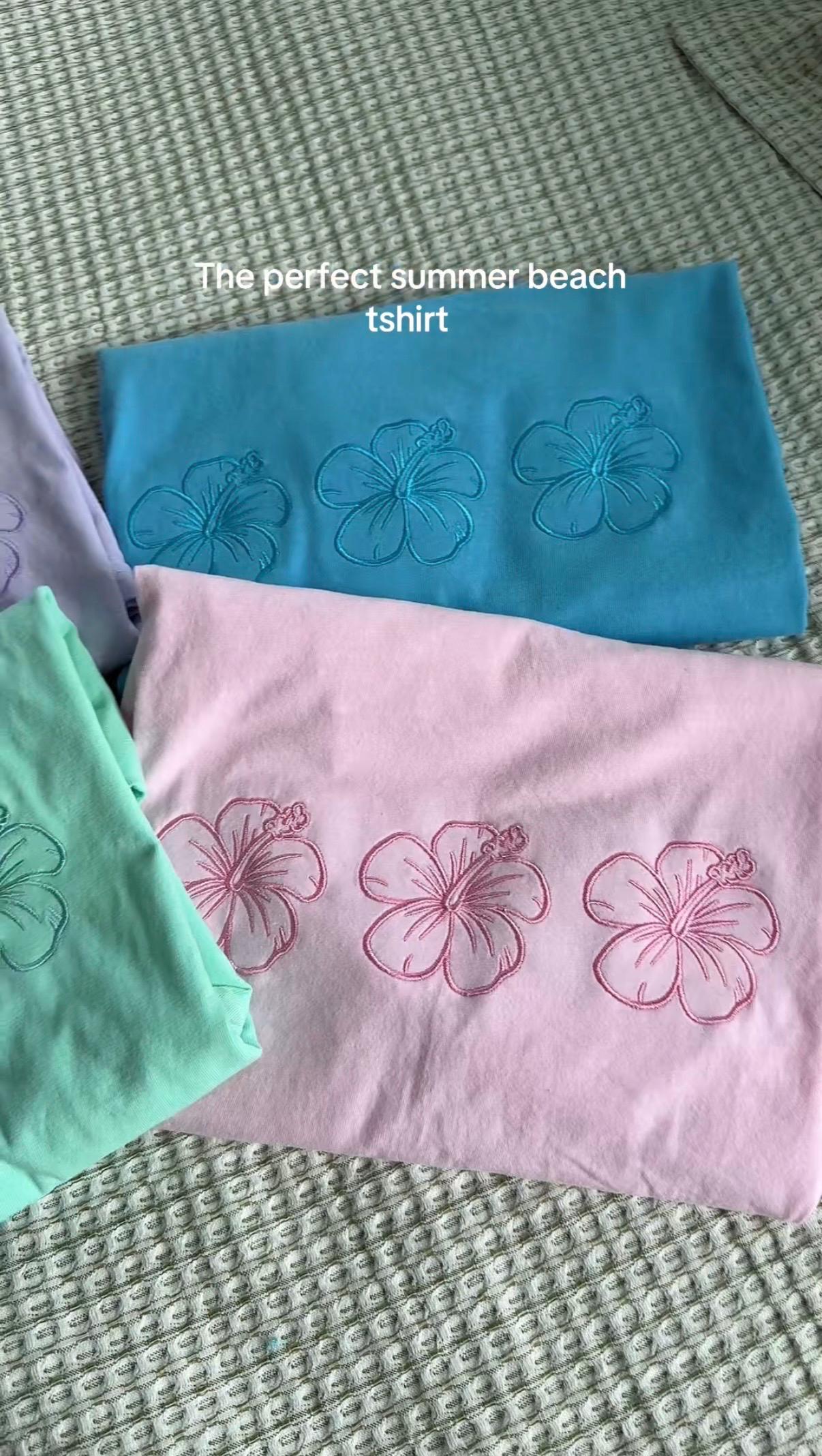 Hibiscus flower comfort colors 1717 summer t-shirt