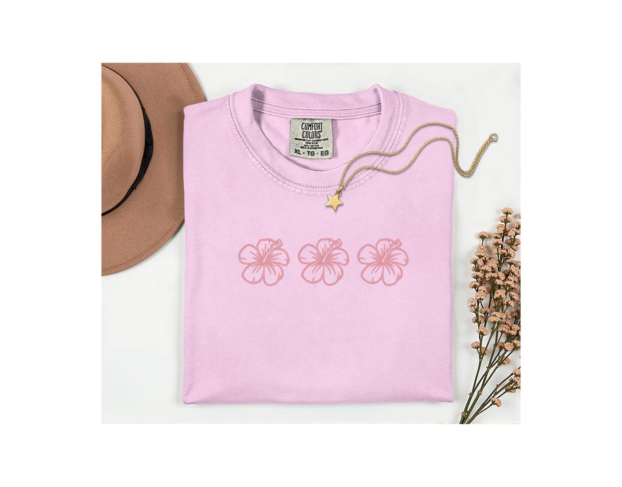 Hibiscus flower comfort colors 1717 summer t-shirt
