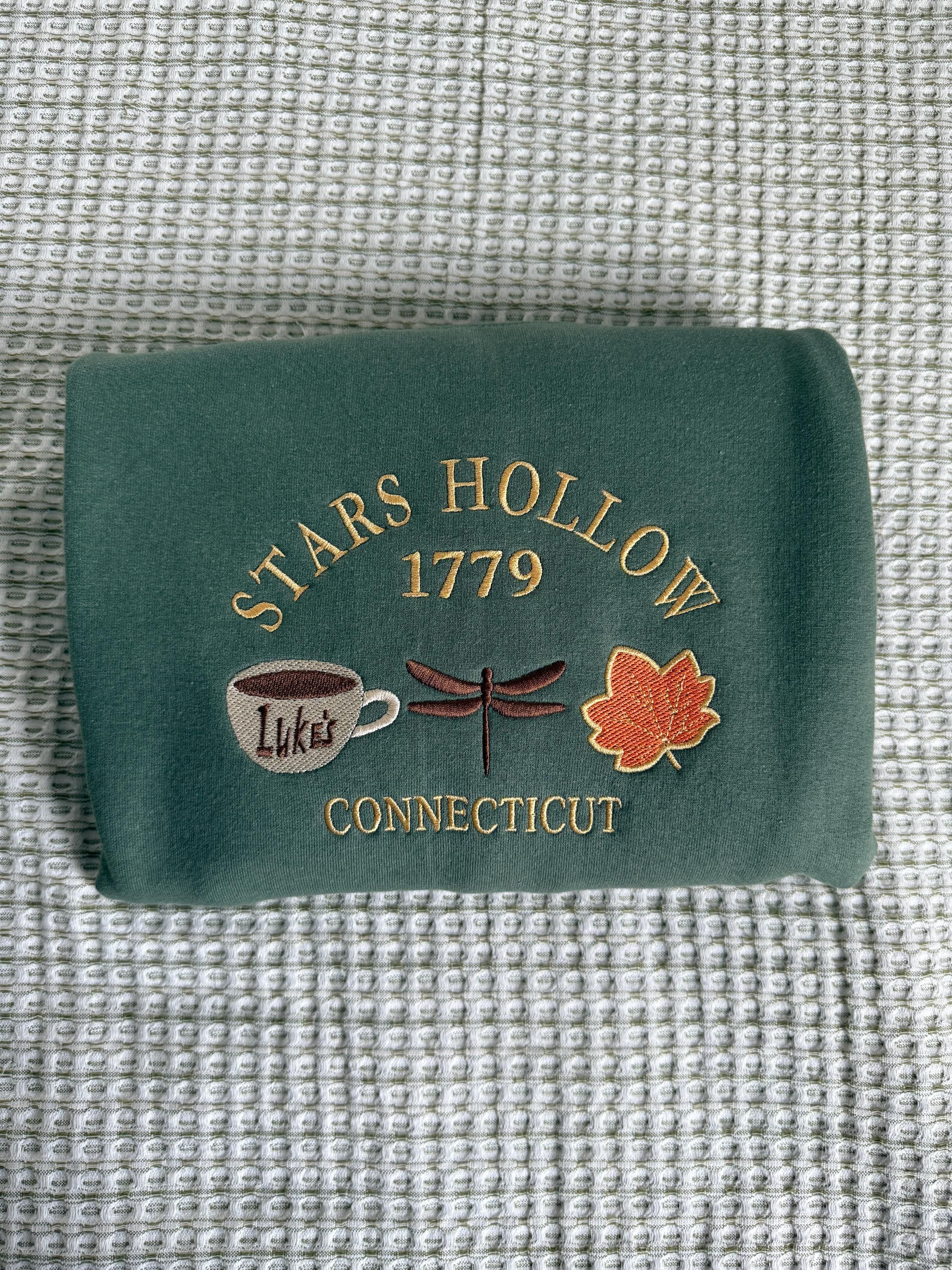 Stars Hollow fall Embroidered Sweatshirt gildan 18000
