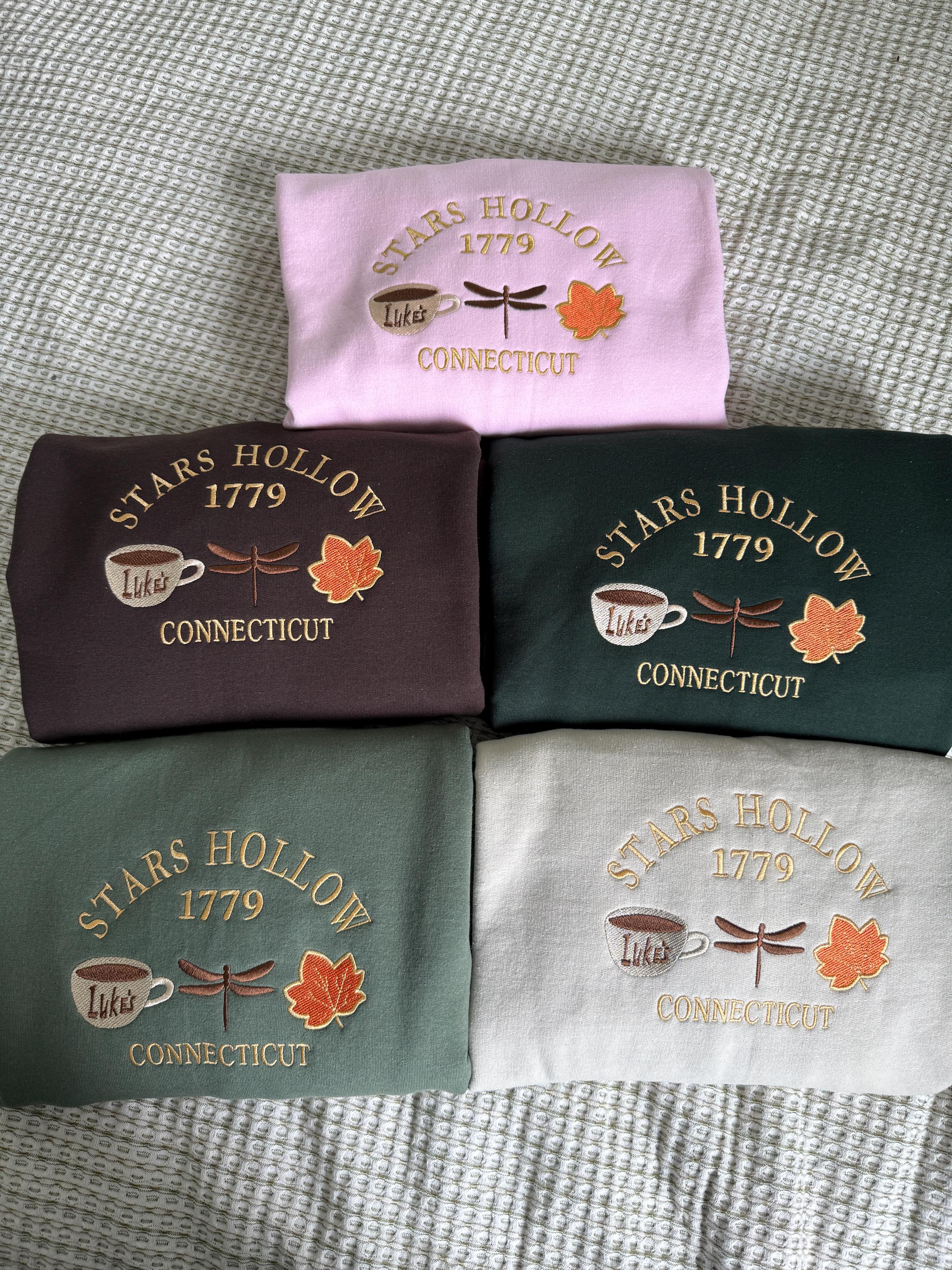 Stars Hollow fall Embroidered Sweatshirt gildan 18000