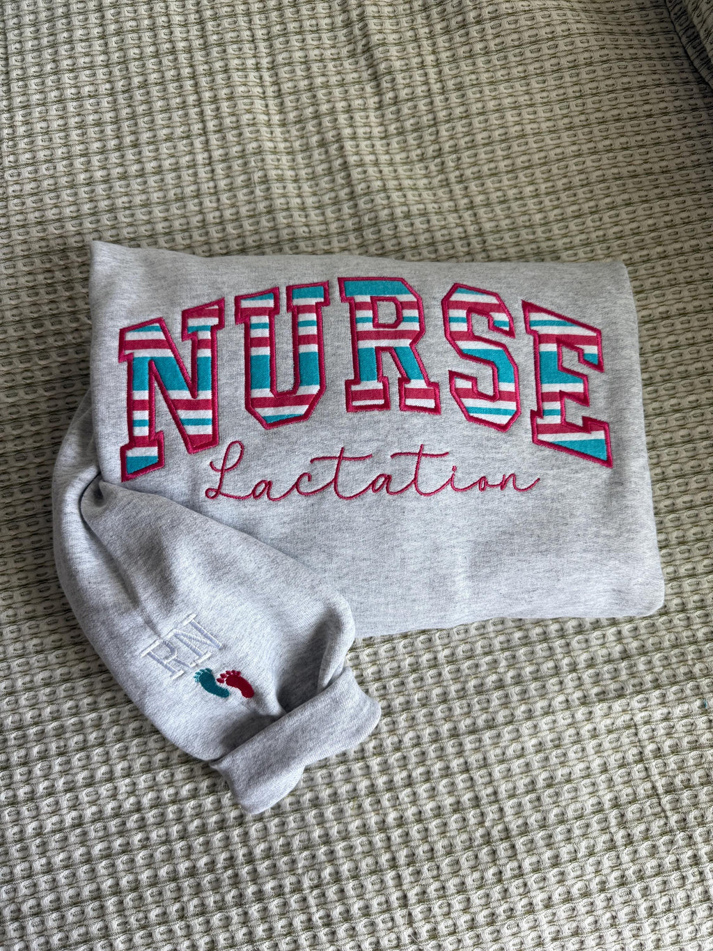 Lactation nurse Embroidered Sweatshirt - Gildan