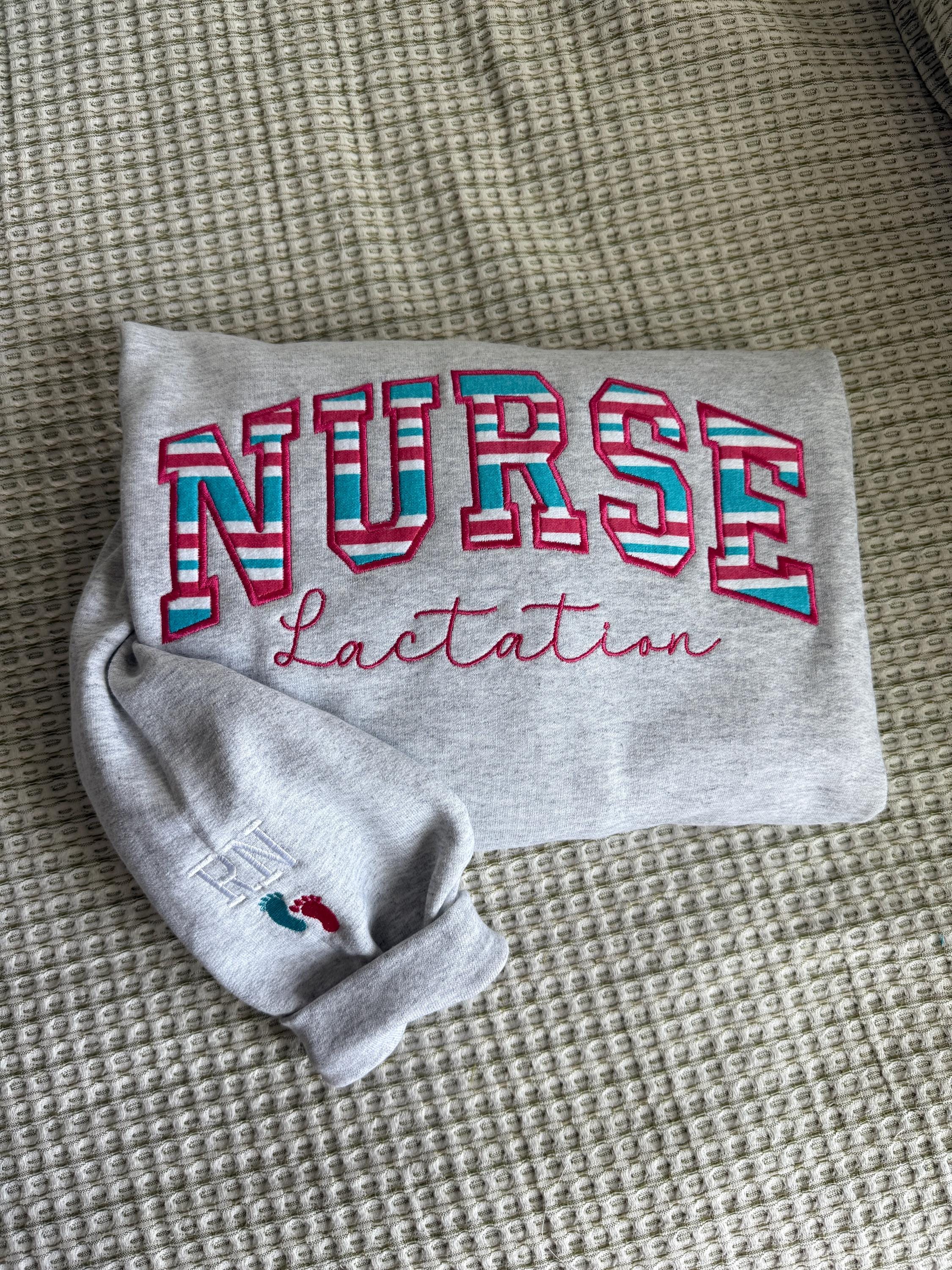 Lactation nurse Embroidered Sweatshirt - Gildan