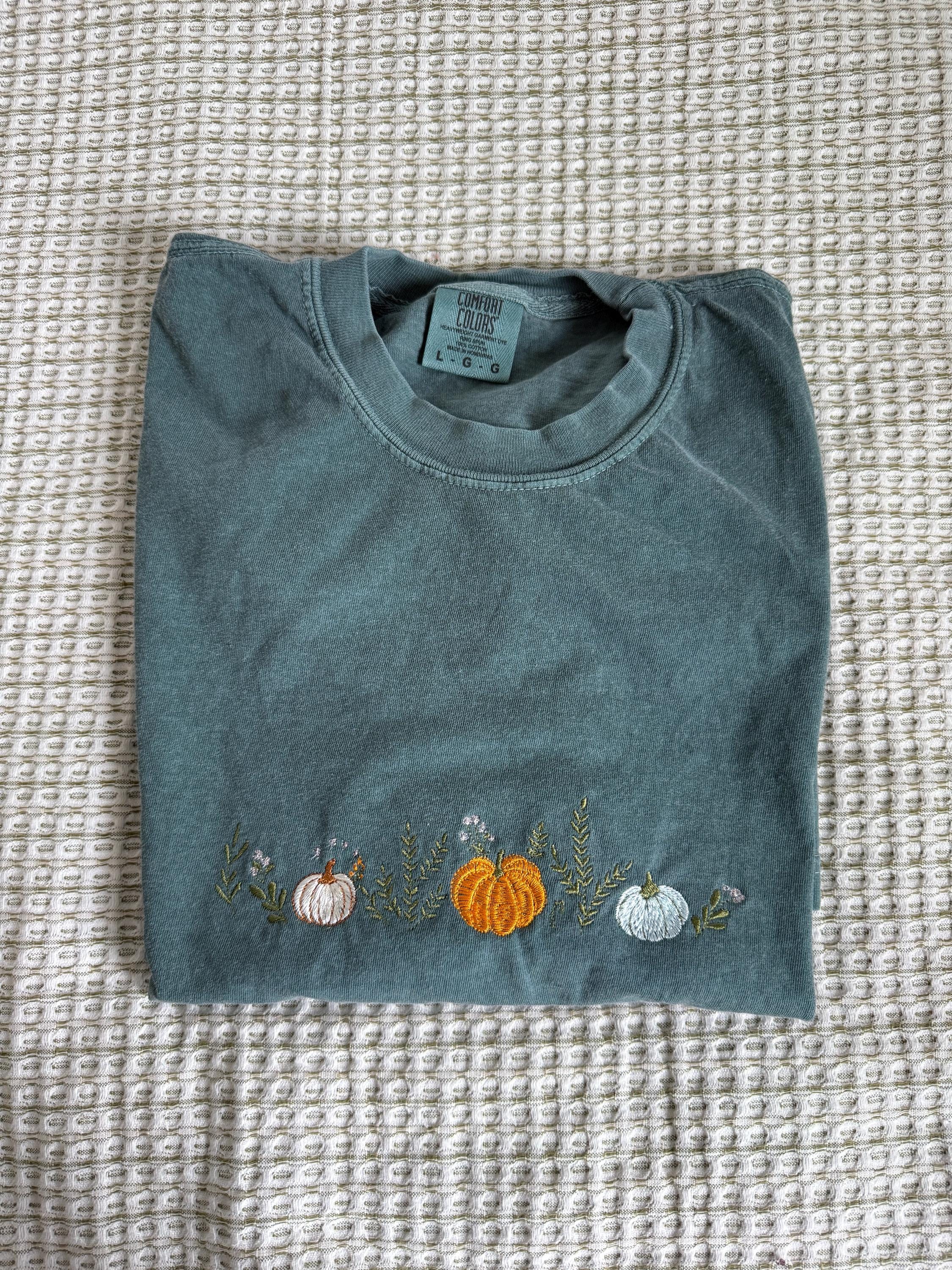 Whimsical pumpkin patch comfort colors 1717 fall tshirt - soft cozy tshirt