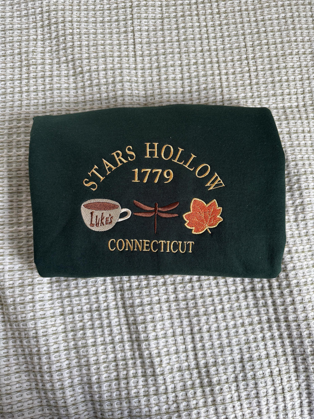 Stars Hollow fall Embroidered Sweatshirt gildan 18000