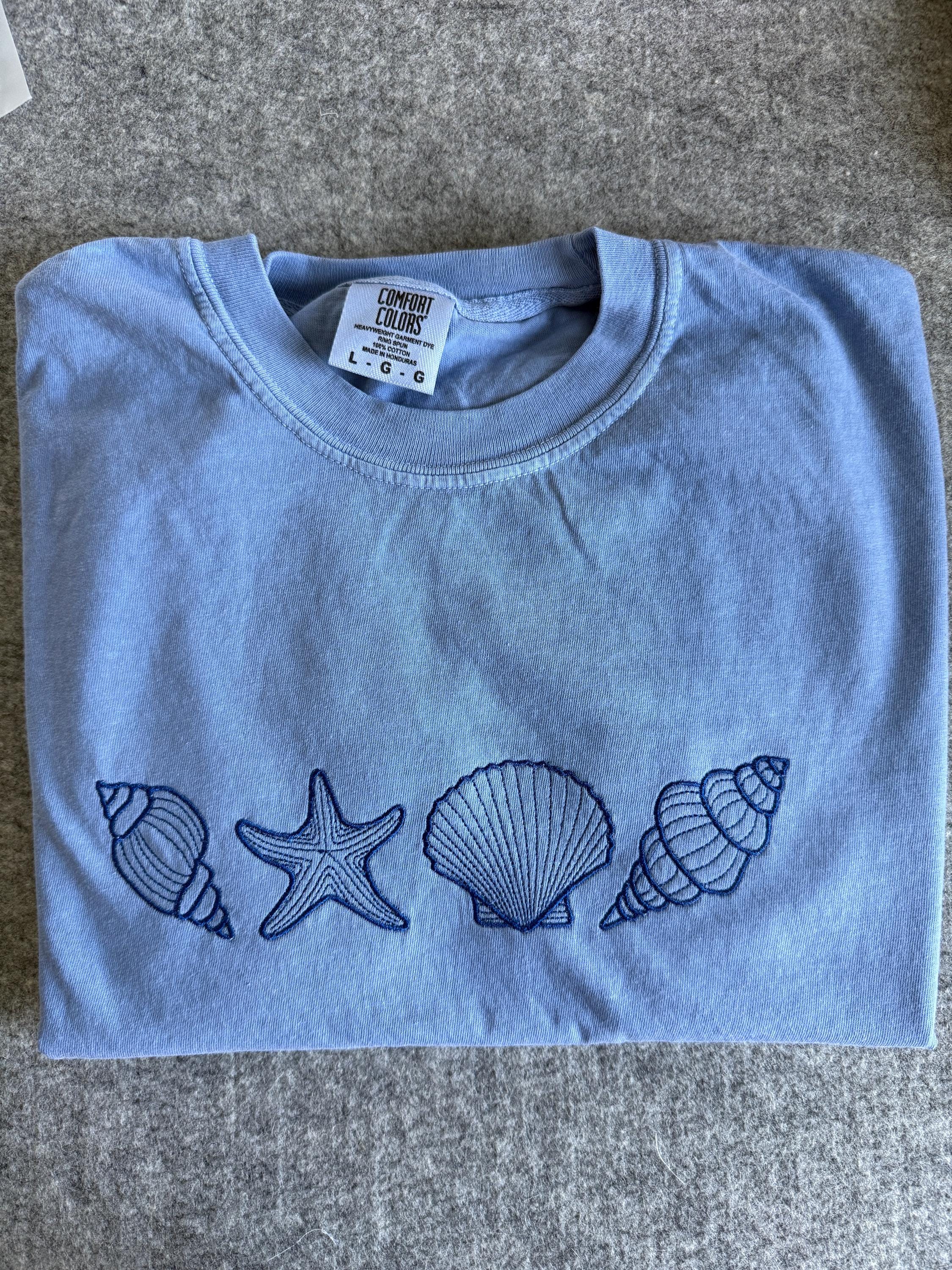 Seashell beach comfort colors 1717 summer tshirt - vacation shirt