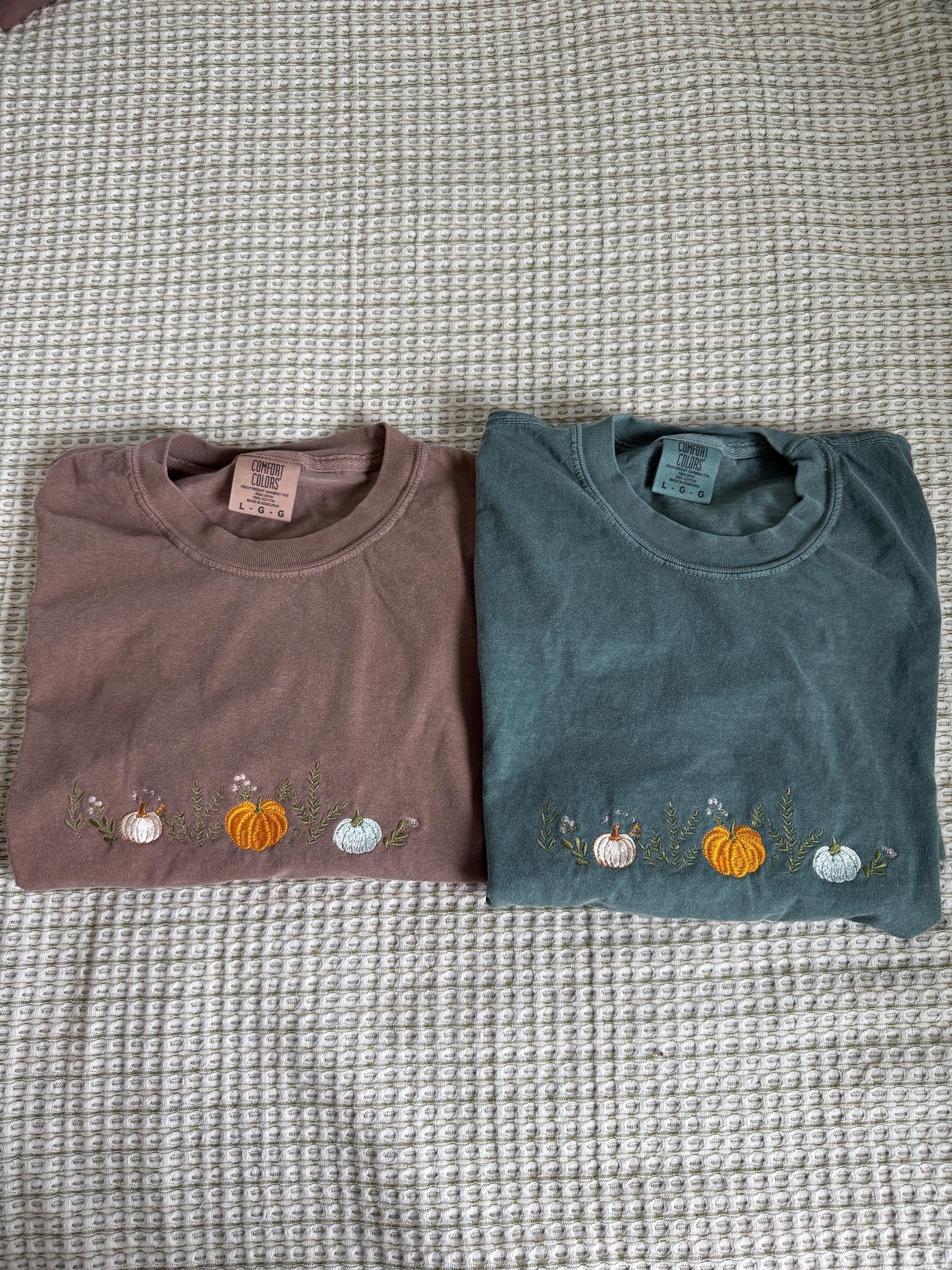 Whimsical pumpkin patch comfort colors 1717 fall tshirt - soft cozy tshirt