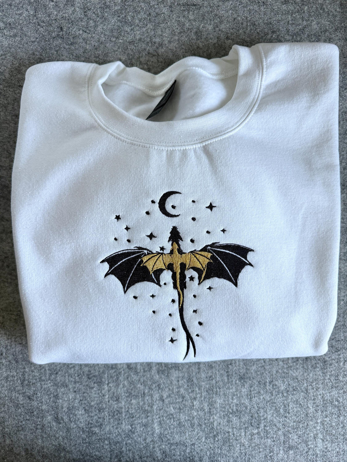 Dragon book Embroidered Sweatshirt gildan 18000 - fall sweatshirt - fourth wing - reader - bookish