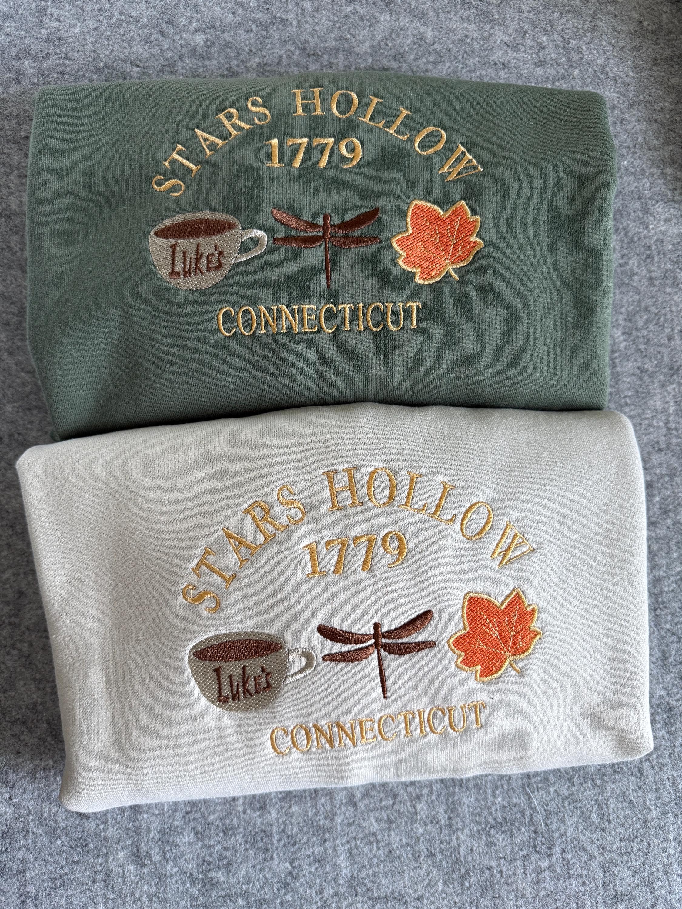 Stars Hollow fall Embroidered Sweatshirt gildan 18000
