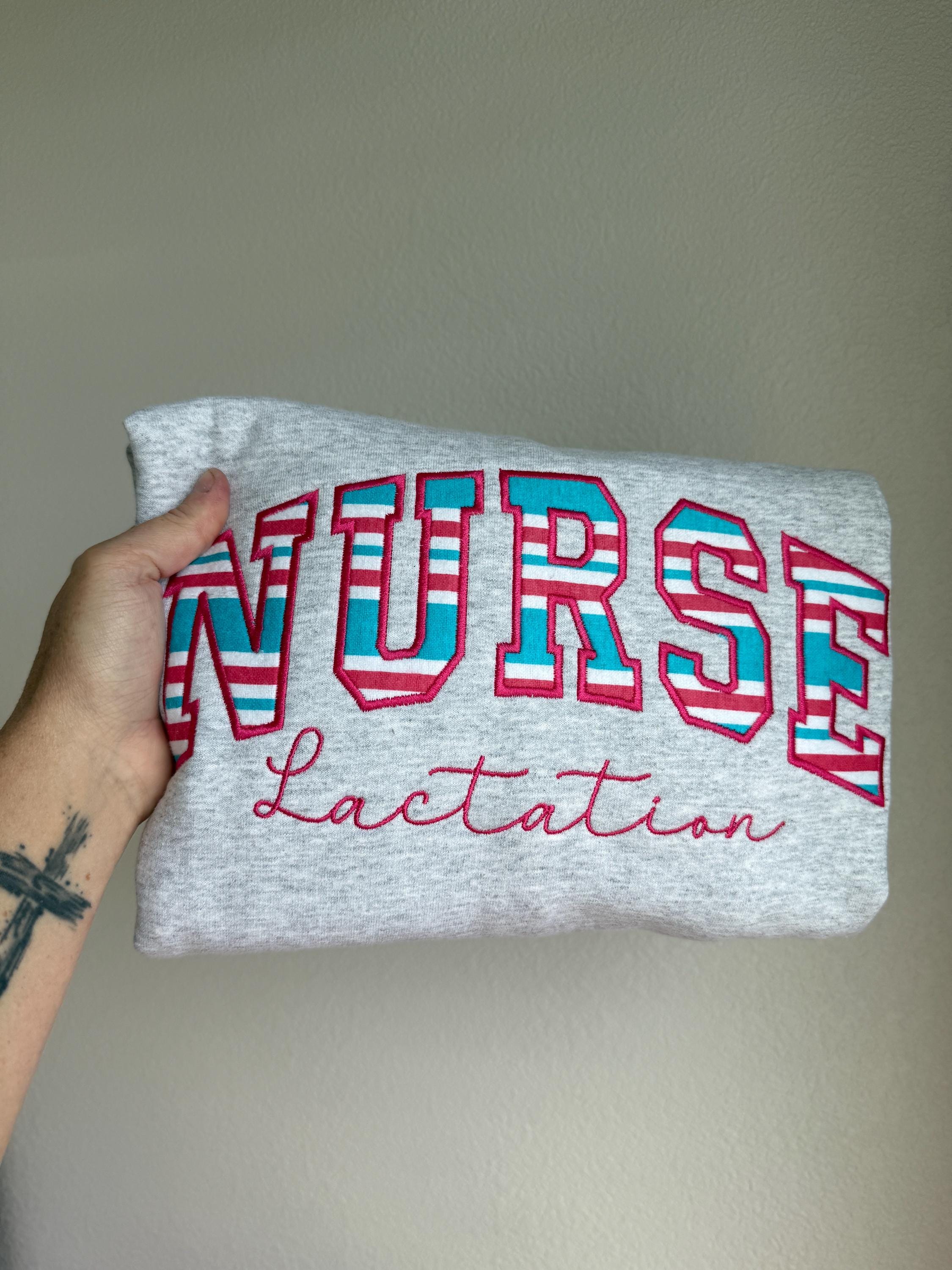 Lactation nurse Embroidered Sweatshirt - Gildan